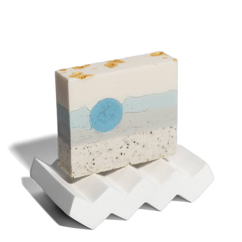 Modern Cement Soap Dish - White